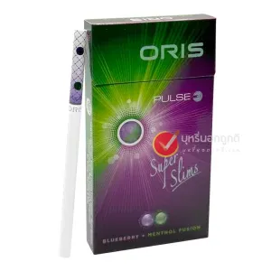 บุหรี่ ORIS PULSE บลูเบอรี่ (2 เม็ดบีบ)