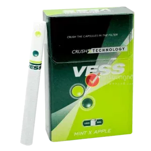 บุหรี่นอก Vess แอปเปิ้ลมิ้น (2 เม็ดบีบ)