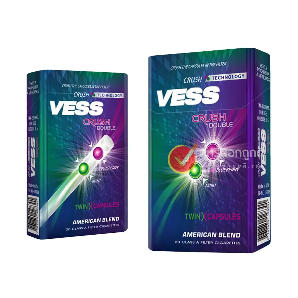บุหรี่นอก Vess Mint & Blueberry Crush (2เม็ดบีบ)